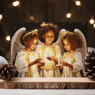 Afrikanische Kinder Weihnachtsengel Feiertagskarte