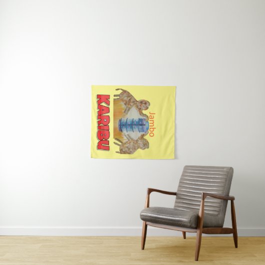 Afrikanische Kinderkunst Wandteppich (Beispiel (Horizontal))