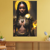 Afrikanische Königin 019 Leinwanddruck (Insitu (Wohnzimmer))