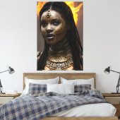 Afrikanische Königin 024 Leinwanddruck (Insitu (Schlafzimmer))