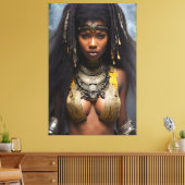 Afrikanische Königin 043 Leinwanddruck (Insitu (Wohnzimmer))