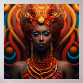 Afrikanische Königin' – Eleganz und Tradition Poster (Vorne)