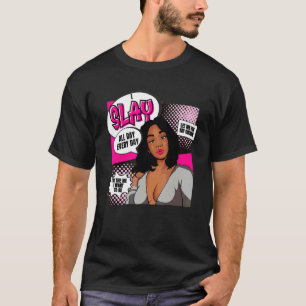 Afrikanische Königin Für Frauen Gebildete Schwar T-Shirt
