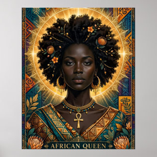 Afrikanische Königin Halo Poster