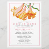 Afrikanische Königin Lily-Orange-Hochzeit Programm (Vorderseite)