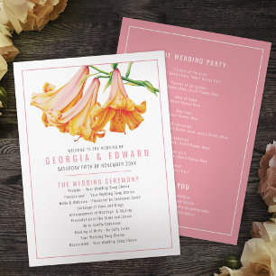 Afrikanische Königin Lily-Orange-Hochzeit Programm