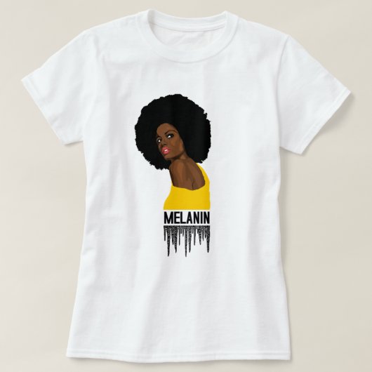 Afrikanische Königin Melanin T-Shirt (Design vorne)