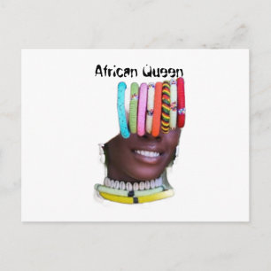 Afrikanische Königin Postkarte   Afrikanischer Kun