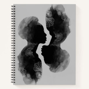 Afrikanische Königin Silhouette Art Notizblock