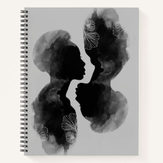 Afrikanische Königin Silhouette Art Notizblock