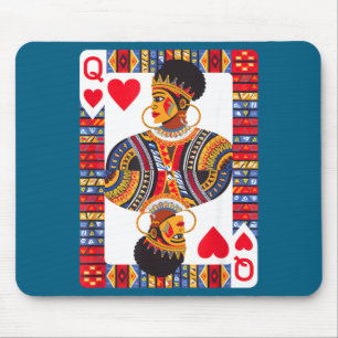 Afrikanische Königinnenkarte Melanin Schwarzer Sto Mousepad