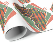 Afrikanische Kontur Geschenkpapier (Rolleneckpunkt)