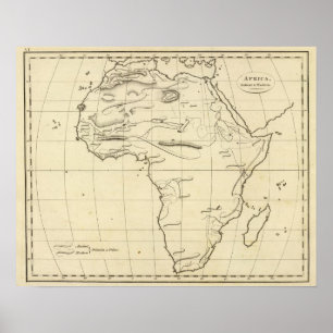 Afrikanische Kontur Poster