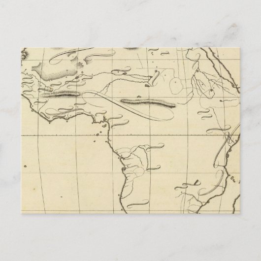 Afrikanische Kontur Postkarte (Vorderseite)