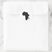 Afrikanische Kontur Runder Aufkleber (Tasche)