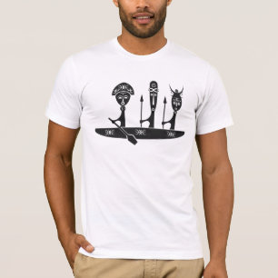 Afrikanische Krieger in einem Kanu T-Shirt