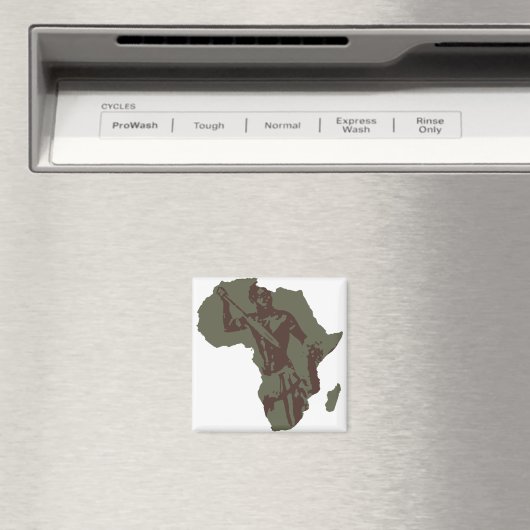 Afrikanische Kriegerkunst Magnet (In Situ (Geschirrspüler))
