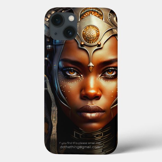 Afrikanische Kriegerprinzessin Afrofuturismus-Rend Case-Mate iPhone Hülle (Rückseite)