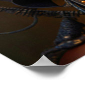 Afrikanische Kriegerprinzessin Afrofuturismus-Rend Poster (Ecke)