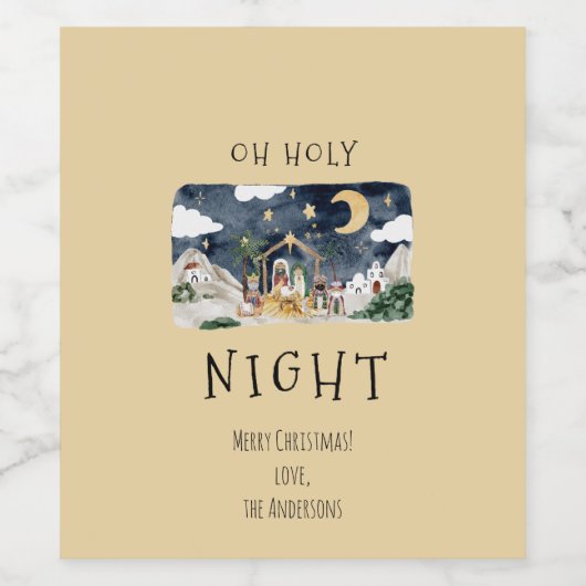 Afrikanische Krippe Weinetikett (Einzelnes Label)