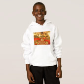 Afrikanische Kulturkunst: Rich Golden Red Design Hoodie (Vorne ganz)