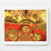 Afrikanische Kulturkunst: Rich Golden Red Design Mousepad (Vorne)