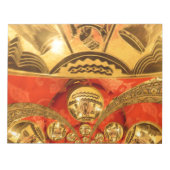 Afrikanische Kulturkunst: Rich Golden Red Design Notizblock (Vorderseite)