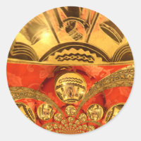 Afrikanische Kulturkunst: Rich Golden Red Design