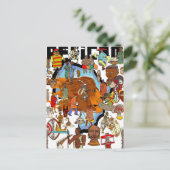 Afrikanische Kulturlandschaft Postkarte (Stehend Vorderseite)