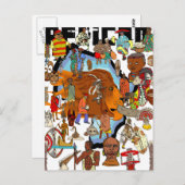 Afrikanische Kulturlandschaft Postkarte (Vorne/Hinten)
