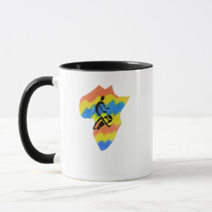 Afrikanische Kunst, Afrika Form, Silhouette Drumme Tasse