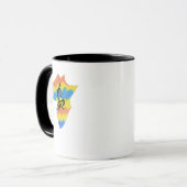 Afrikanische Kunst, Afrika Form, Silhouette Drumme Tasse (Vorderseite Links)