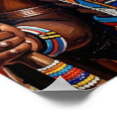 Afrikanische Kunst Afrozentrisches Poster (Ecke)