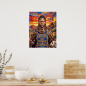Afrikanische Kunst Afrozentrisches Poster (Küche)