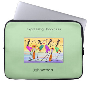 Afrikanische Kunst, Ausdruck von Glück Laptopschutzhülle