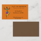 Afrikanische Kunst-Butikegeschäft Afrikanermode Visitenkarte (Vorne/Hinten)