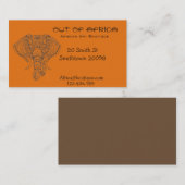 Afrikanische Kunst-Butikegeschäft Afrikanermode Visitenkarte (Vorne/Hinten)