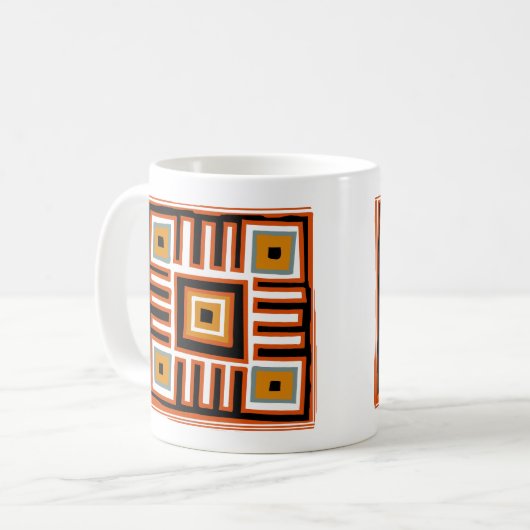 afrikanische Kunst der Abstinenz Kaffeetasse (Vorderseite Links)