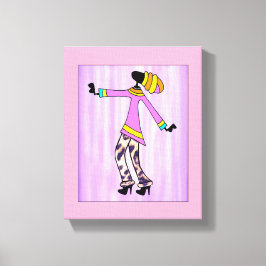 Afrikanische Kunst Elegante und stilvolle Girl Leinwanddruck