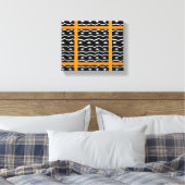 afrikanische Kunst, ethnisches Muster Orange Leinwanddruck (Insitu (Schlafzimmer))