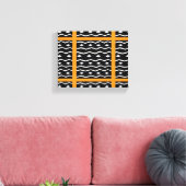 afrikanische Kunst, ethnisches Muster Orange Leinwanddruck (Insitu (Wohnzimmer))