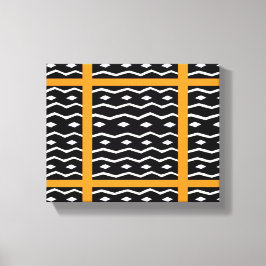 afrikanische Kunst, ethnisches Muster Orange Leinwanddruck