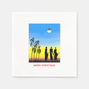 afrikanische Kunst, frohe Weihnachten, Serviette