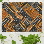 afrikanische Kunst Geschirrtuch (Gefaltet)