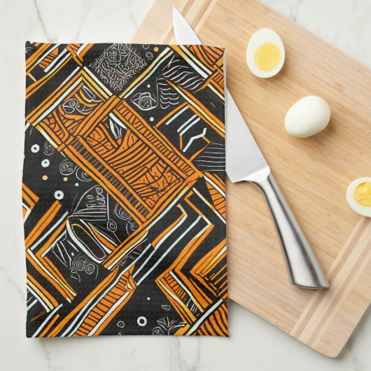 afrikanische Kunst Geschirrtuch (Viertel Falte)