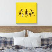 Afrikanische Kunst, glücklicher Tanz Leinwanddruck (Insitu (Schlafzimmer))