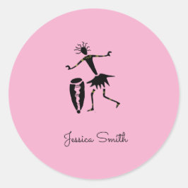 afrikanische Kunst, Inspiration Runder Aufkleber