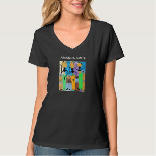 Afrikanische Kunst, kaleidoskopische glückliche Fa T-Shirt