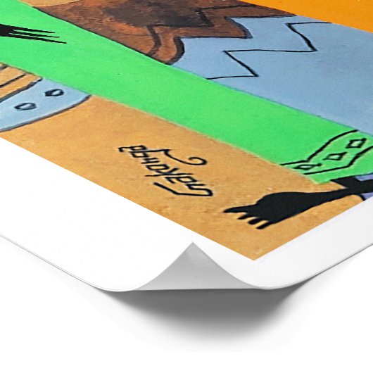 afrikanische Kunst, Kokosölhändler Poster (Ecke)