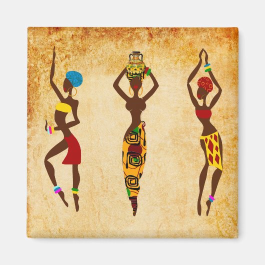 afrikanische Kunst Magnet (Vorne)